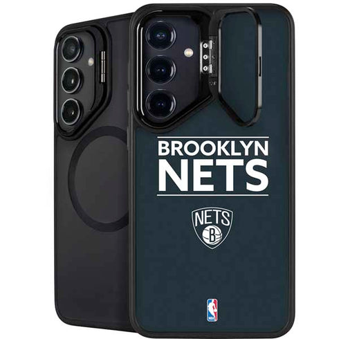 NBA Brooklyn Nets Standard - Black Galaxy S25 Kickstand Case